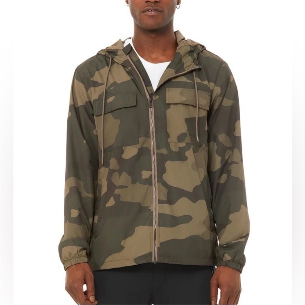 Alo Stride Jacket olive branch camo